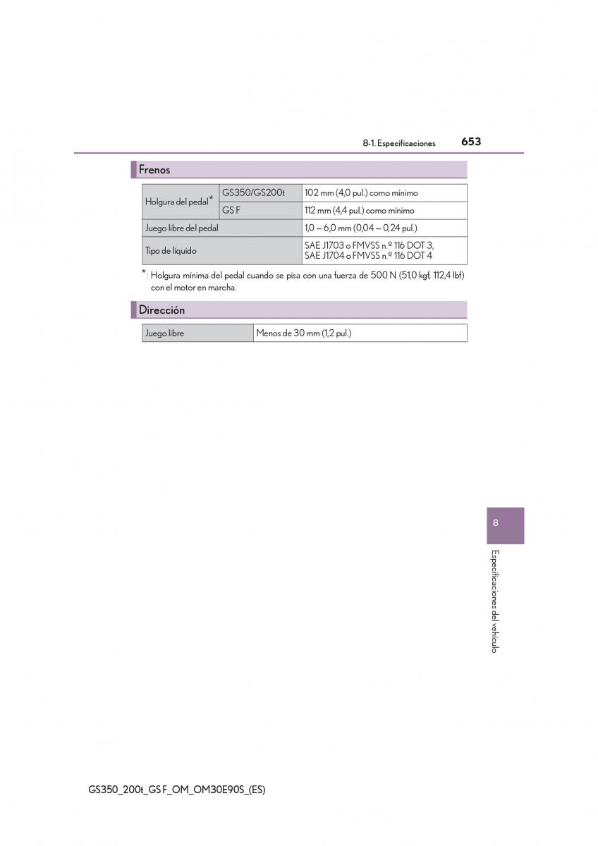 Lexus GS F IV 4 manual del propietario / page 653