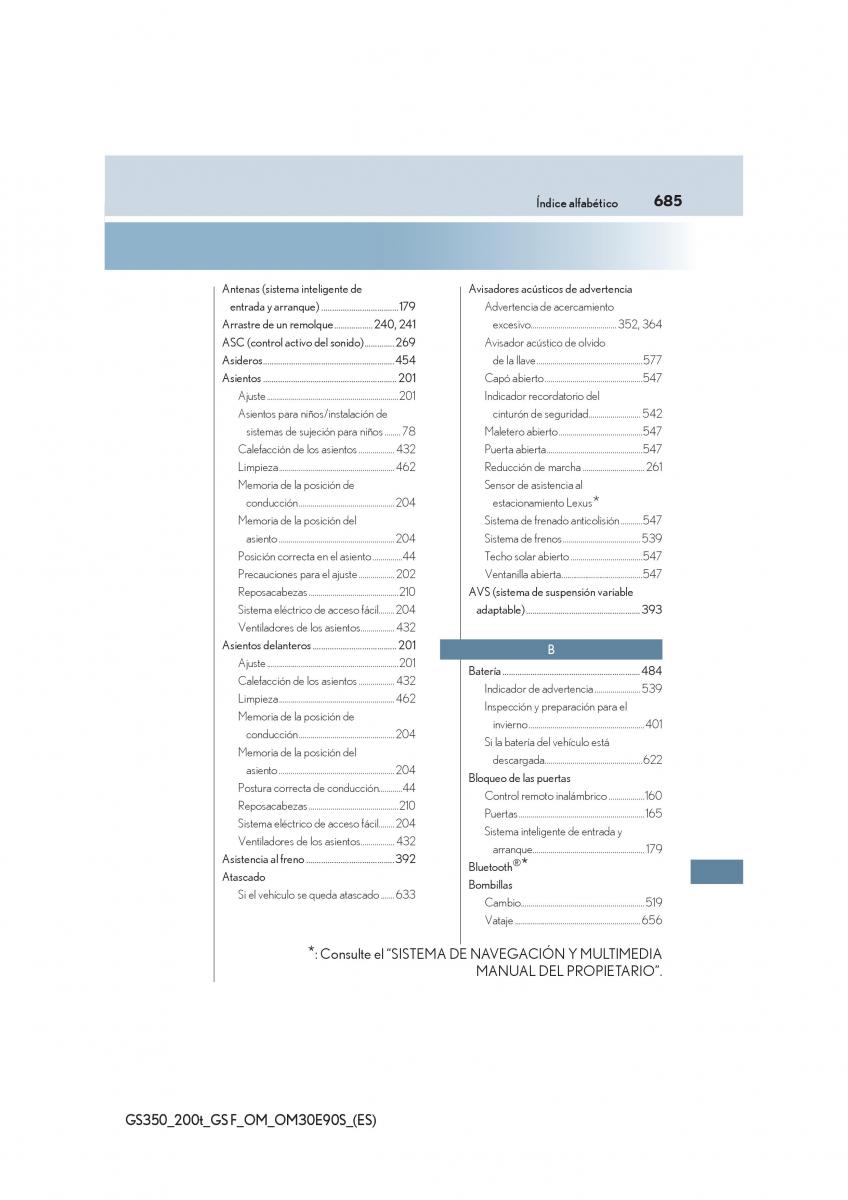 Lexus GS F IV 4 manual del propietario / page 685