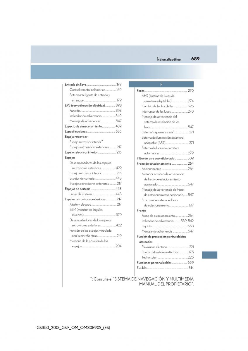 Lexus GS F IV 4 manual del propietario / page 689