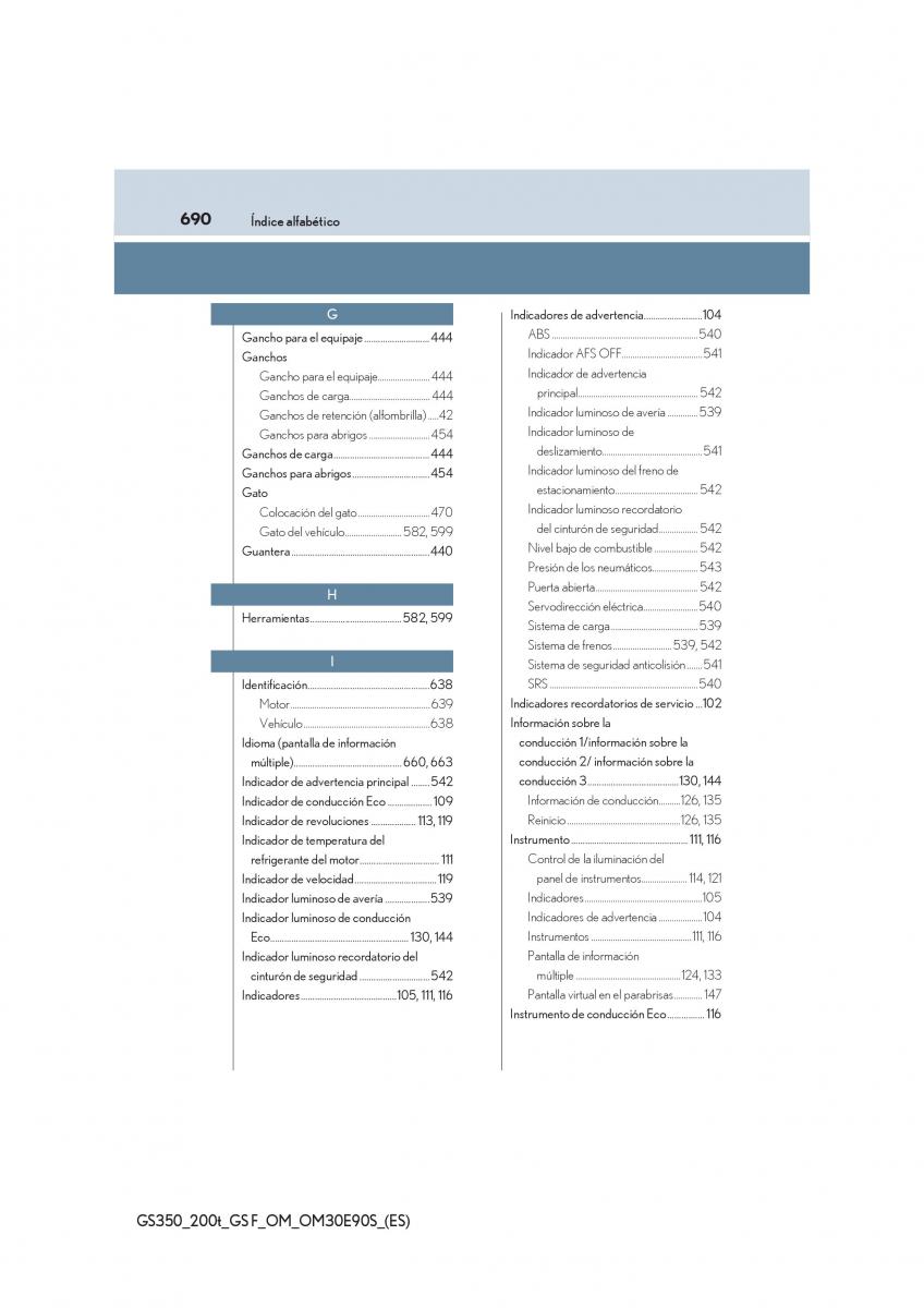 Lexus GS F IV 4 manual del propietario / page 690