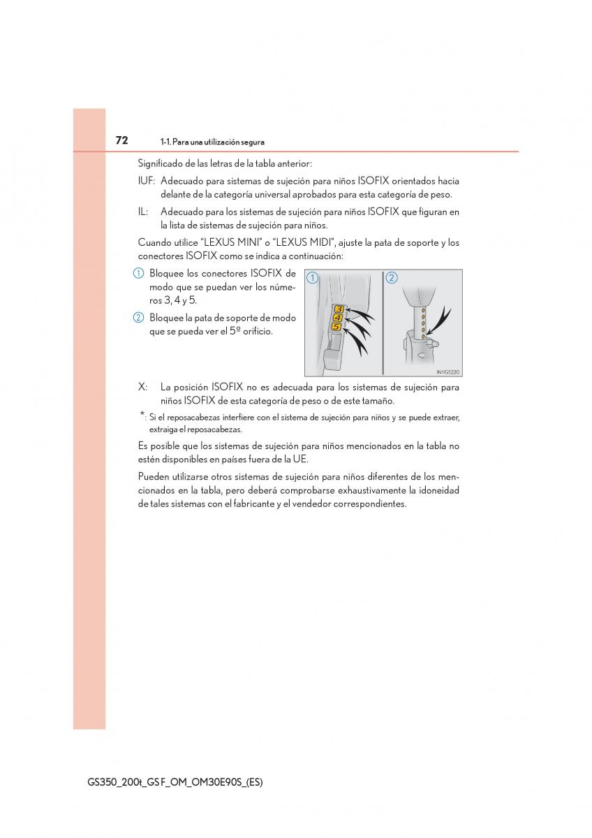 Lexus GS F IV 4 manual del propietario / page 72