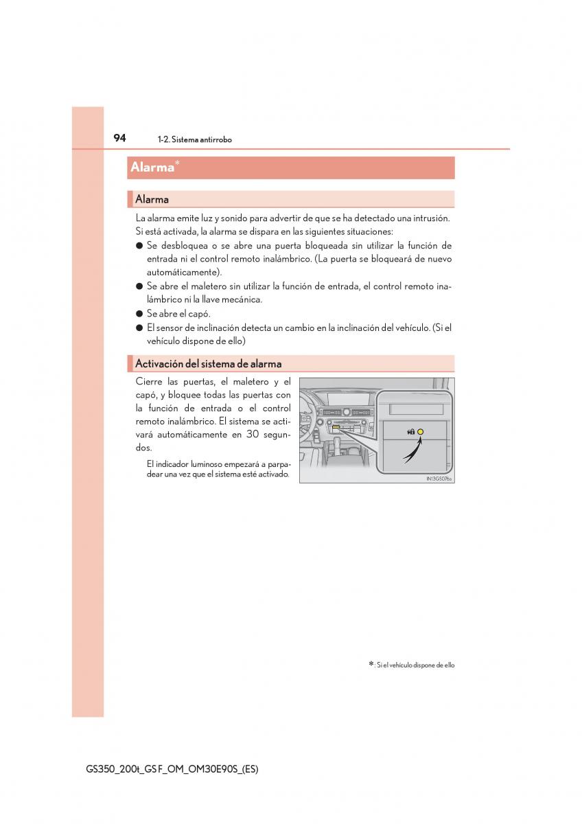 Lexus GS F IV 4 manual del propietario / page 94