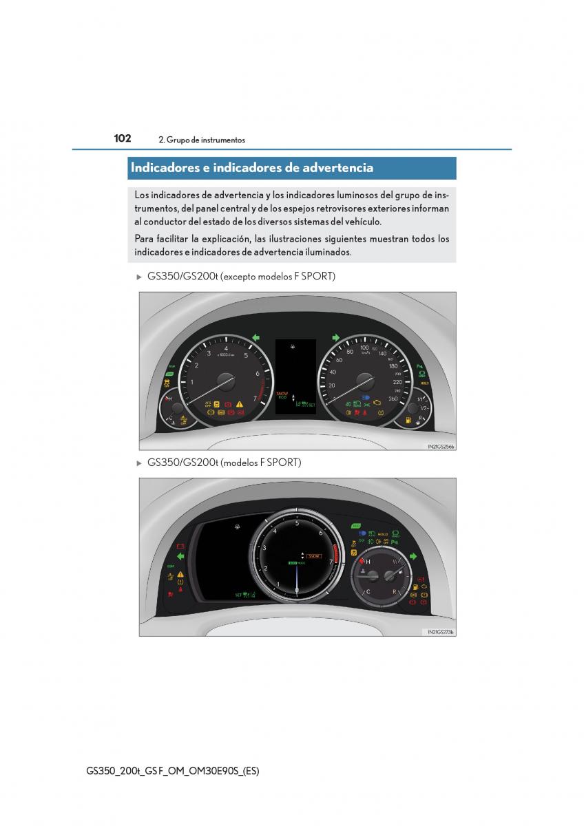 Lexus GS F IV 4 manual del propietario / page 102