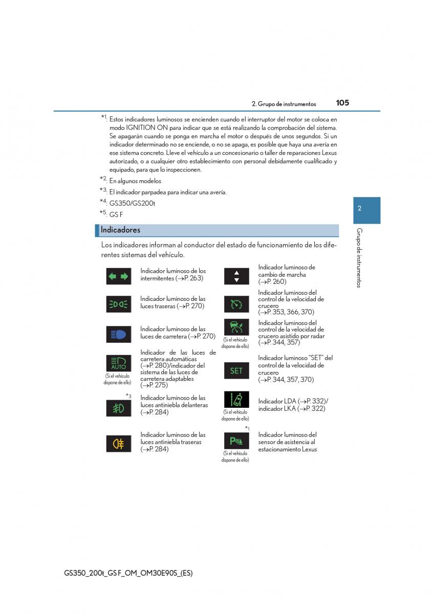 Lexus GS F IV 4 manual del propietario / page 105
