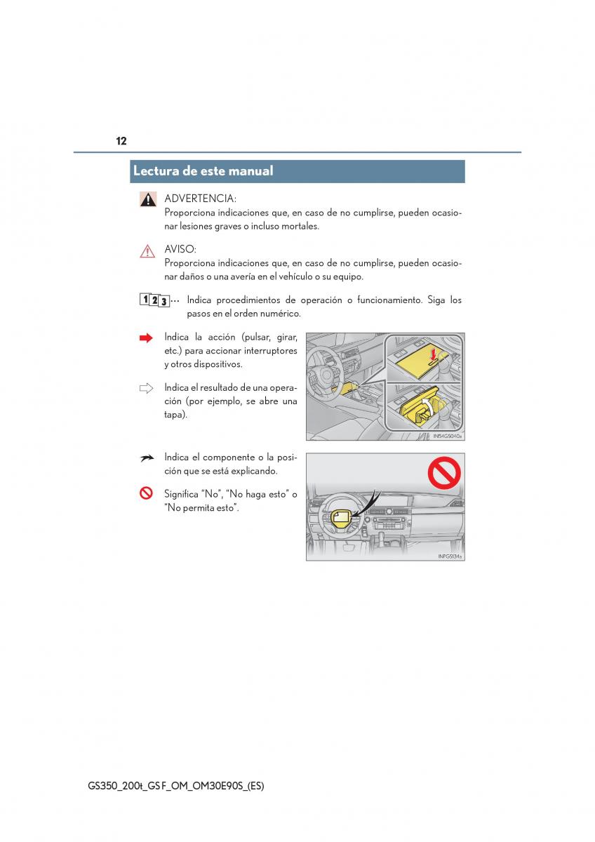 Lexus GS F IV 4 manual del propietario / page 12