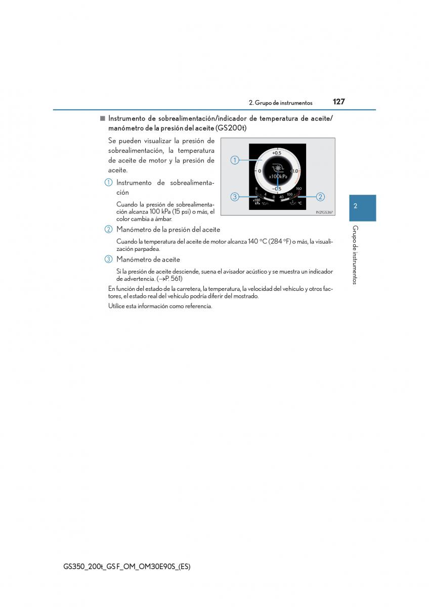 Lexus GS F IV 4 manual del propietario / page 127