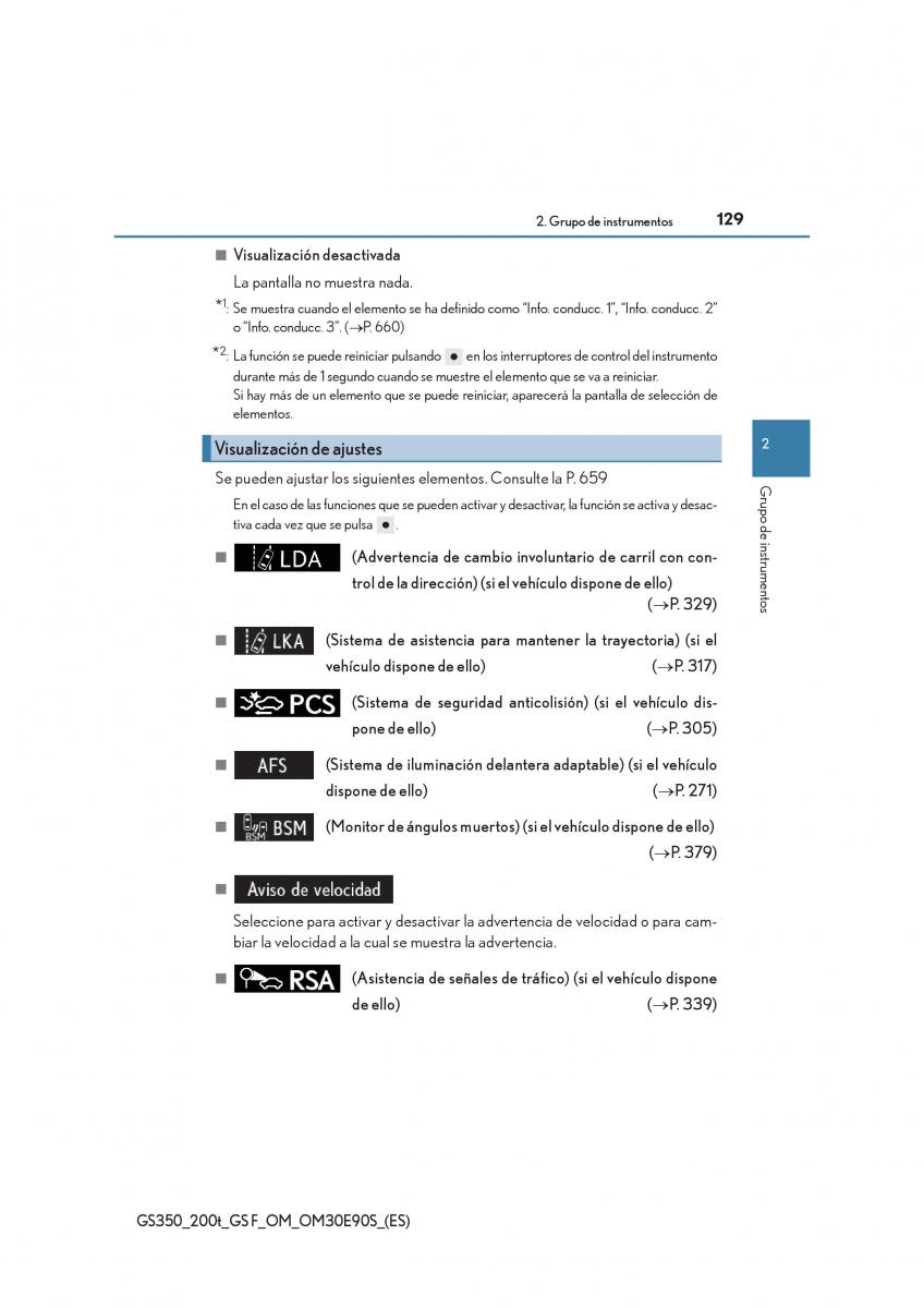 Lexus GS F IV 4 manual del propietario / page 129