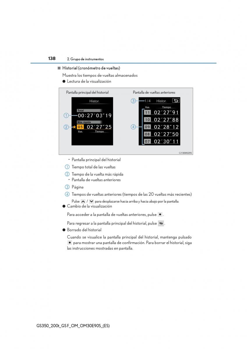 Lexus GS F IV 4 manual del propietario / page 138