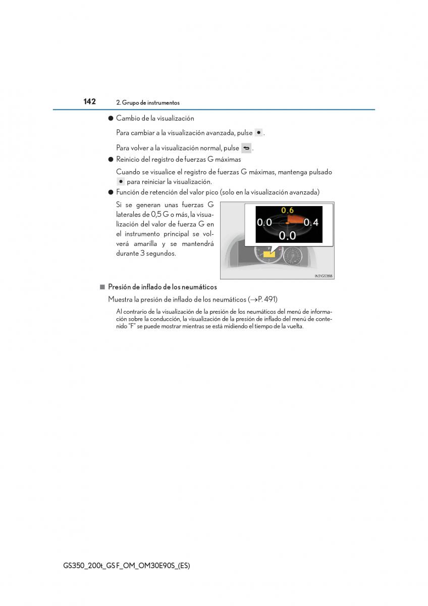 Lexus GS F IV 4 manual del propietario / page 142