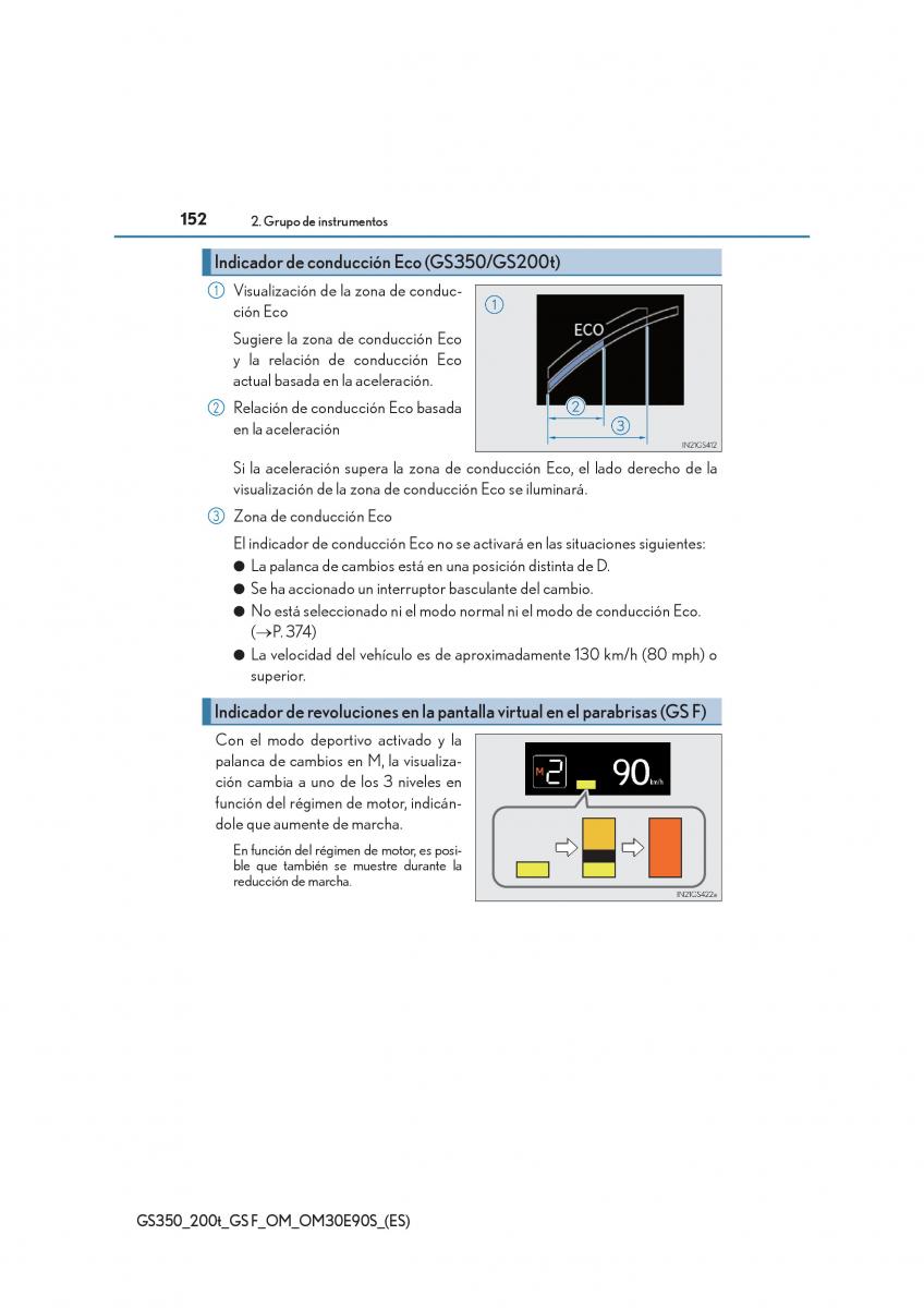 Lexus GS F IV 4 manual del propietario / page 152