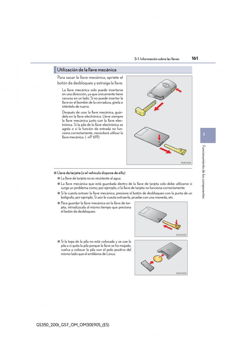 Lexus GS F IV 4 manual del propietario / page 161