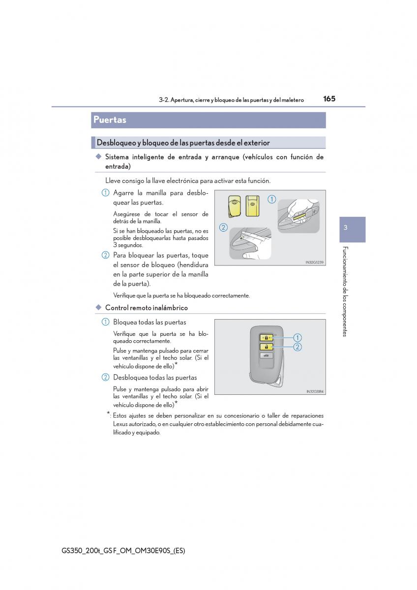 Lexus GS F IV 4 manual del propietario / page 165