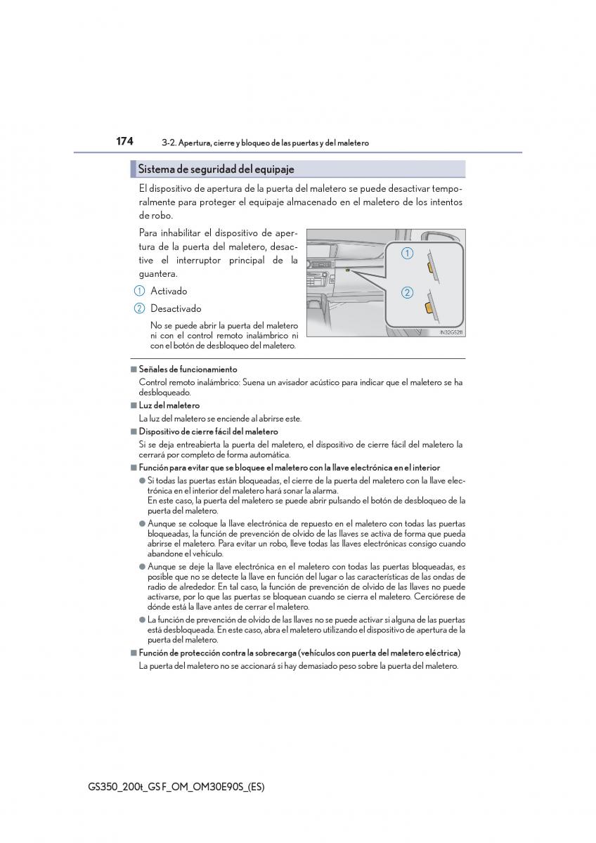 Lexus GS F IV 4 manual del propietario / page 174