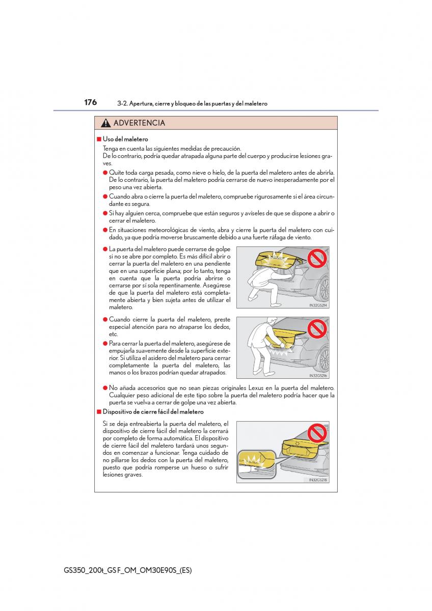 Lexus GS F IV 4 manual del propietario / page 176