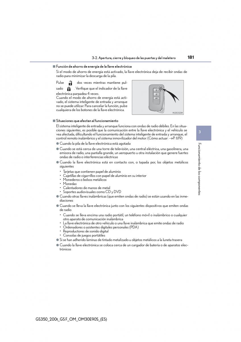 Lexus GS F IV 4 manual del propietario / page 181