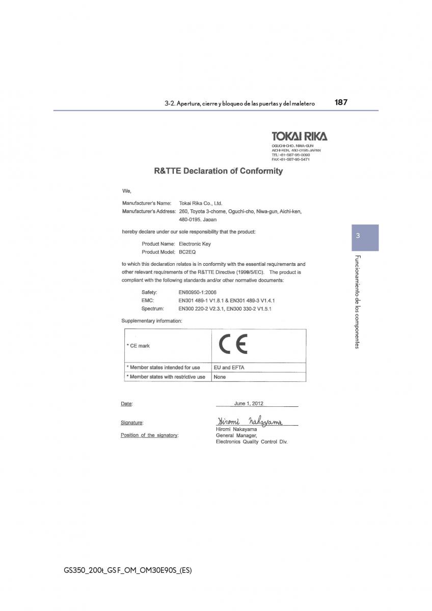 Lexus GS F IV 4 manual del propietario / page 187