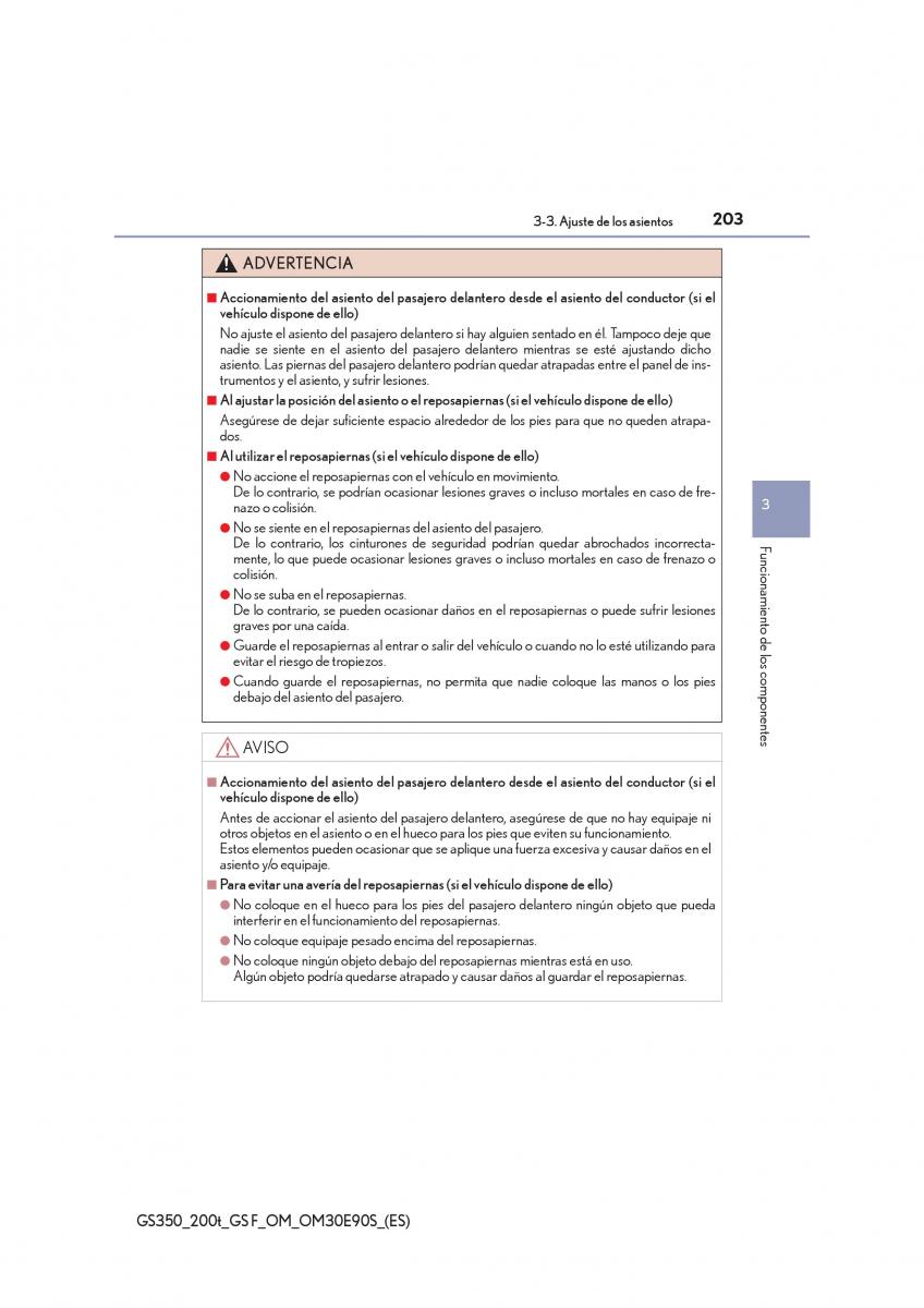 Lexus GS F IV 4 manual del propietario / page 203