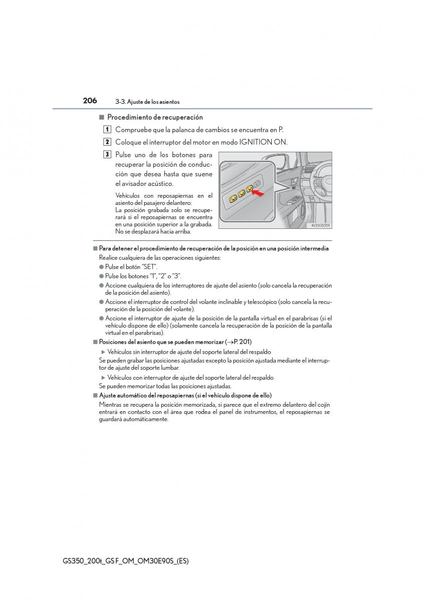 Lexus GS F IV 4 manual del propietario / page 206