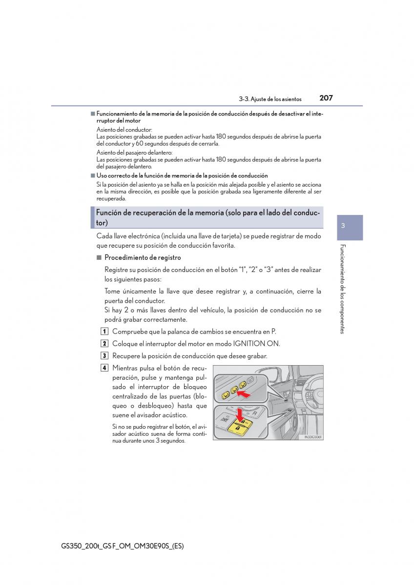 Lexus GS F IV 4 manual del propietario / page 207