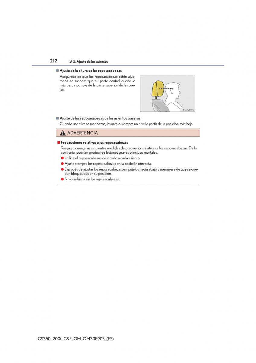 Lexus GS F IV 4 manual del propietario / page 212