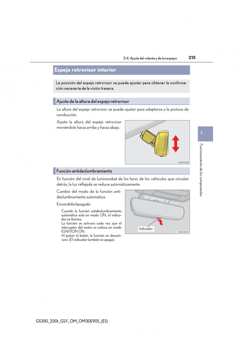 Lexus GS F IV 4 manual del propietario / page 215