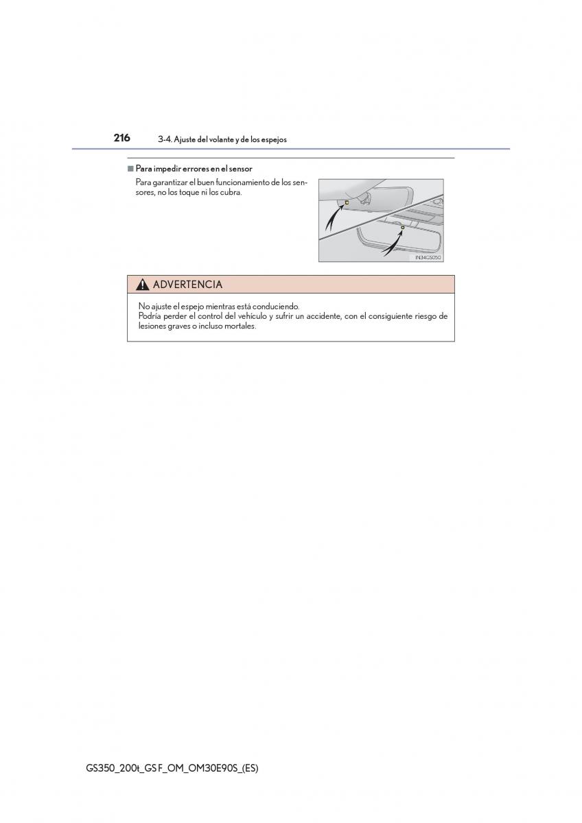 Lexus GS F IV 4 manual del propietario / page 216