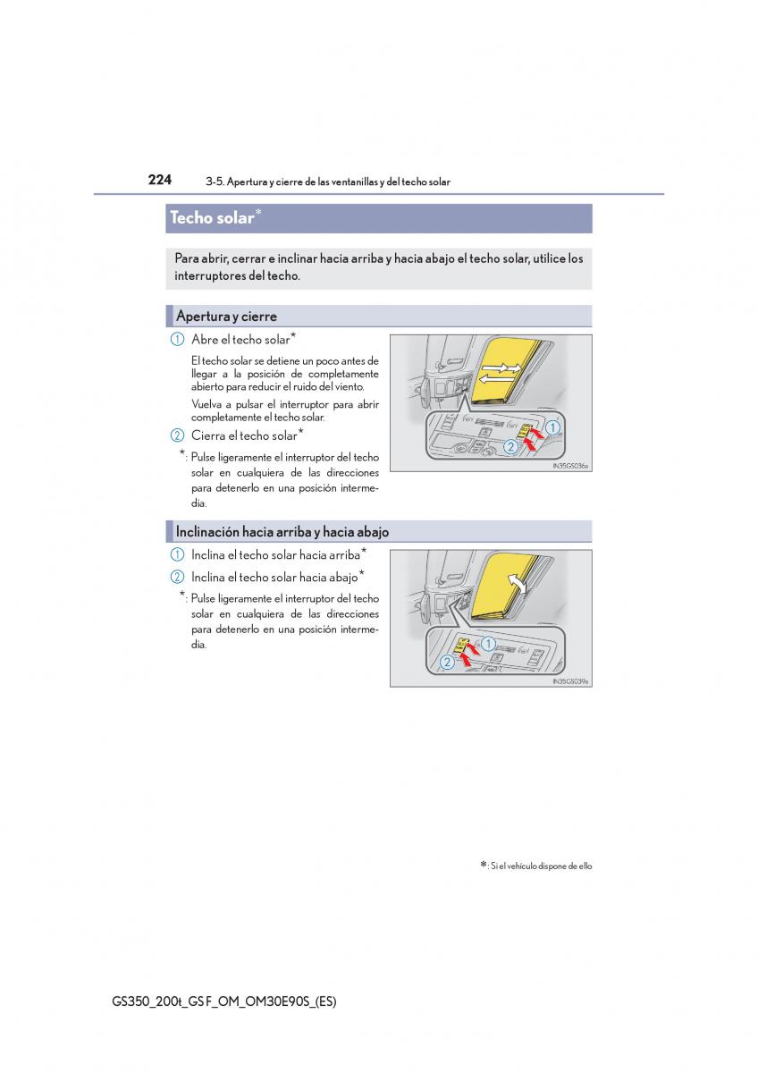 Lexus GS F IV 4 manual del propietario / page 224