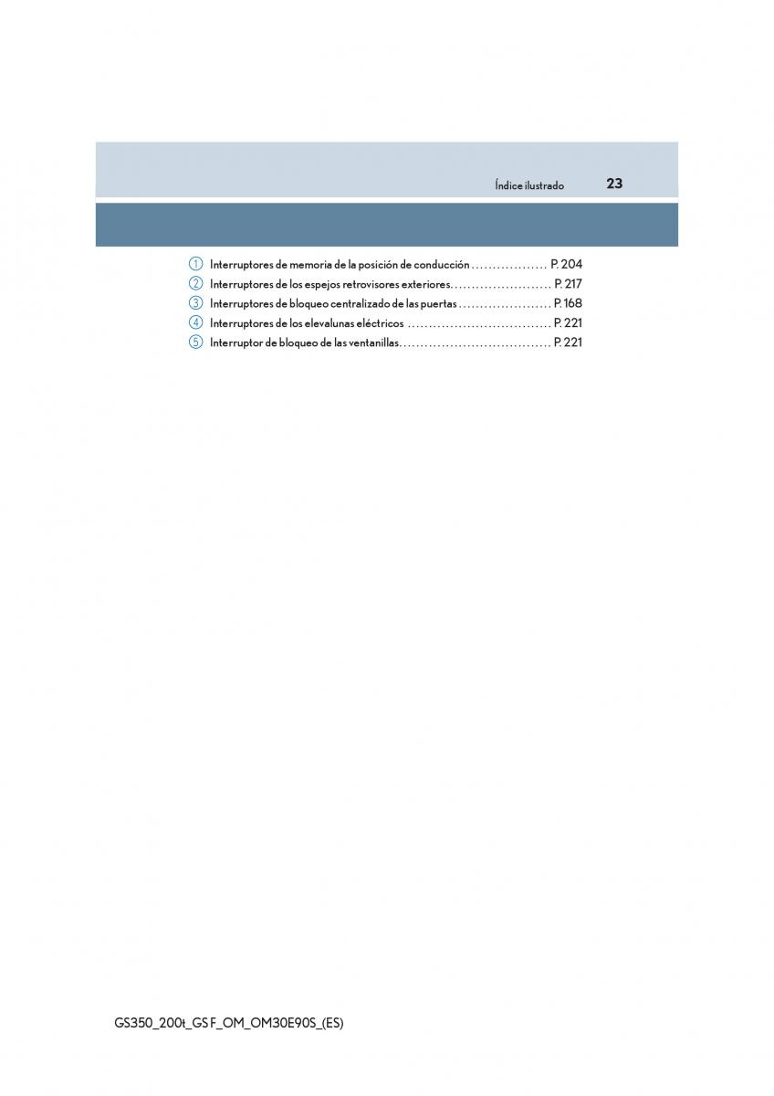 Lexus GS F IV 4 manual del propietario / page 23