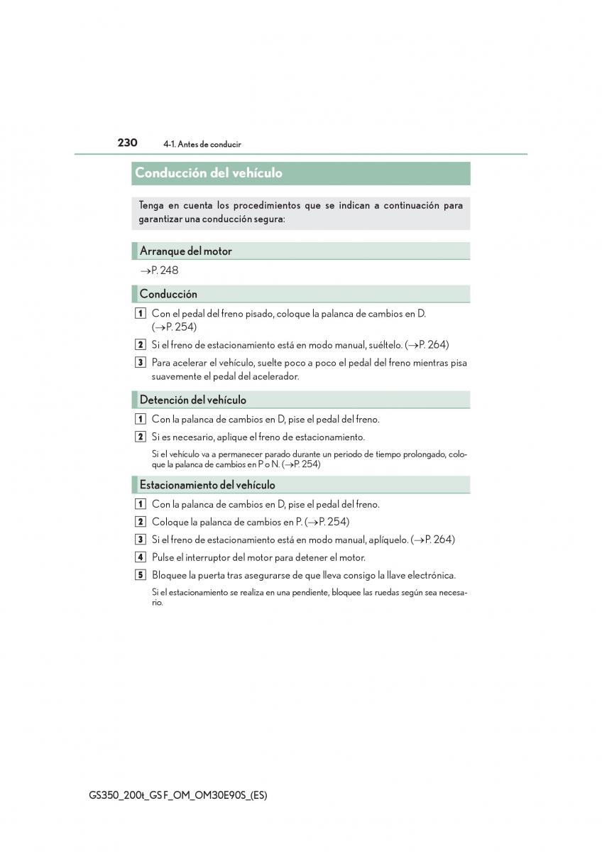 Lexus GS F IV 4 manual del propietario / page 230