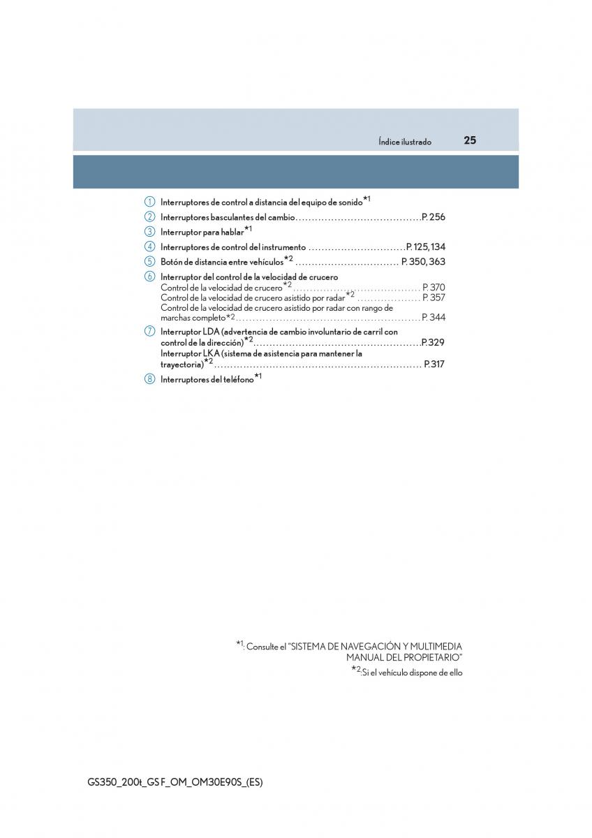 Lexus GS F IV 4 manual del propietario / page 25