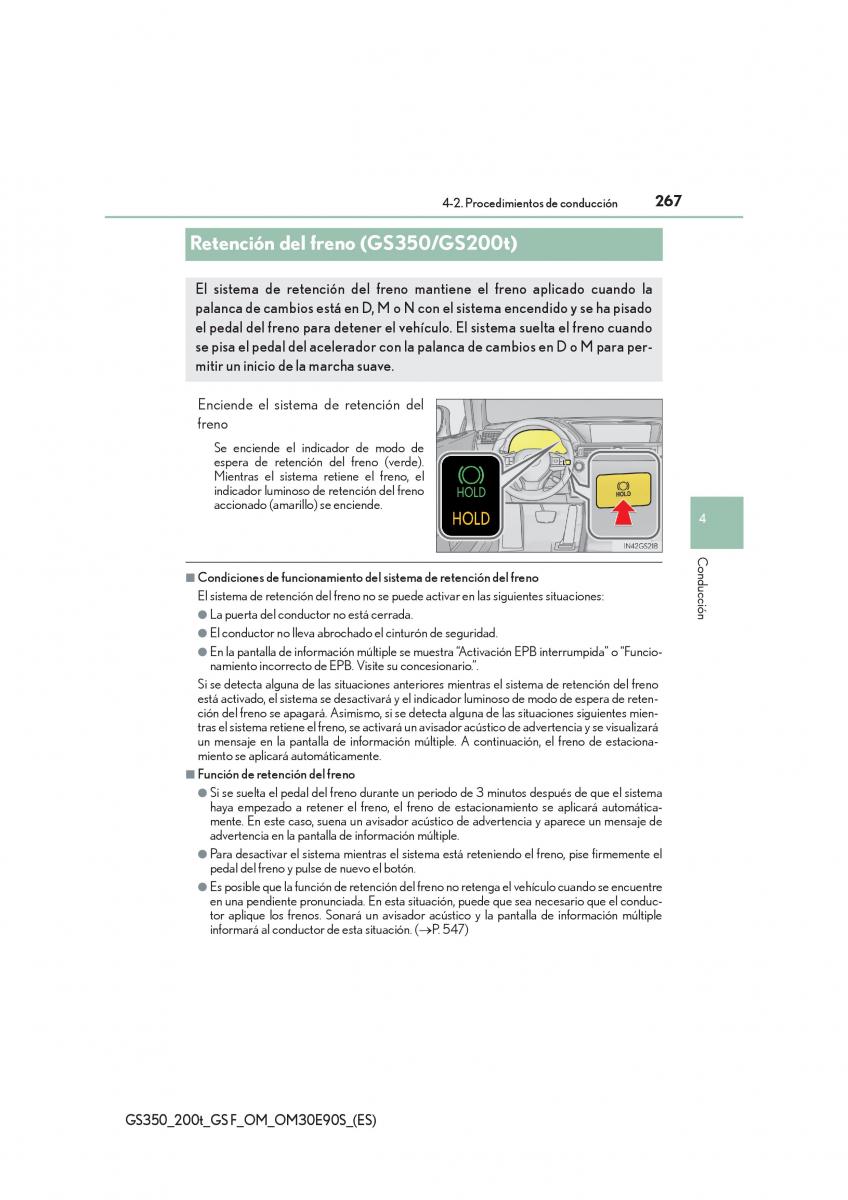Lexus GS F IV 4 manual del propietario / page 267