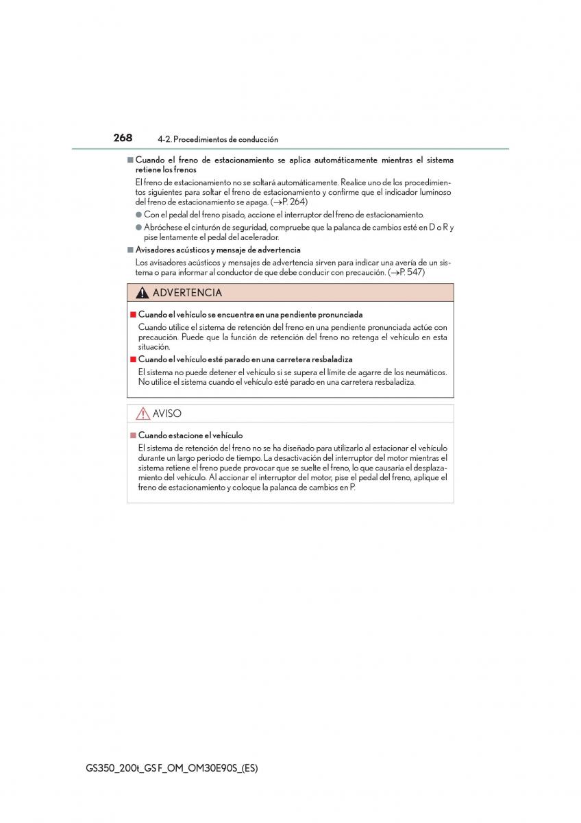 Lexus GS F IV 4 manual del propietario / page 268