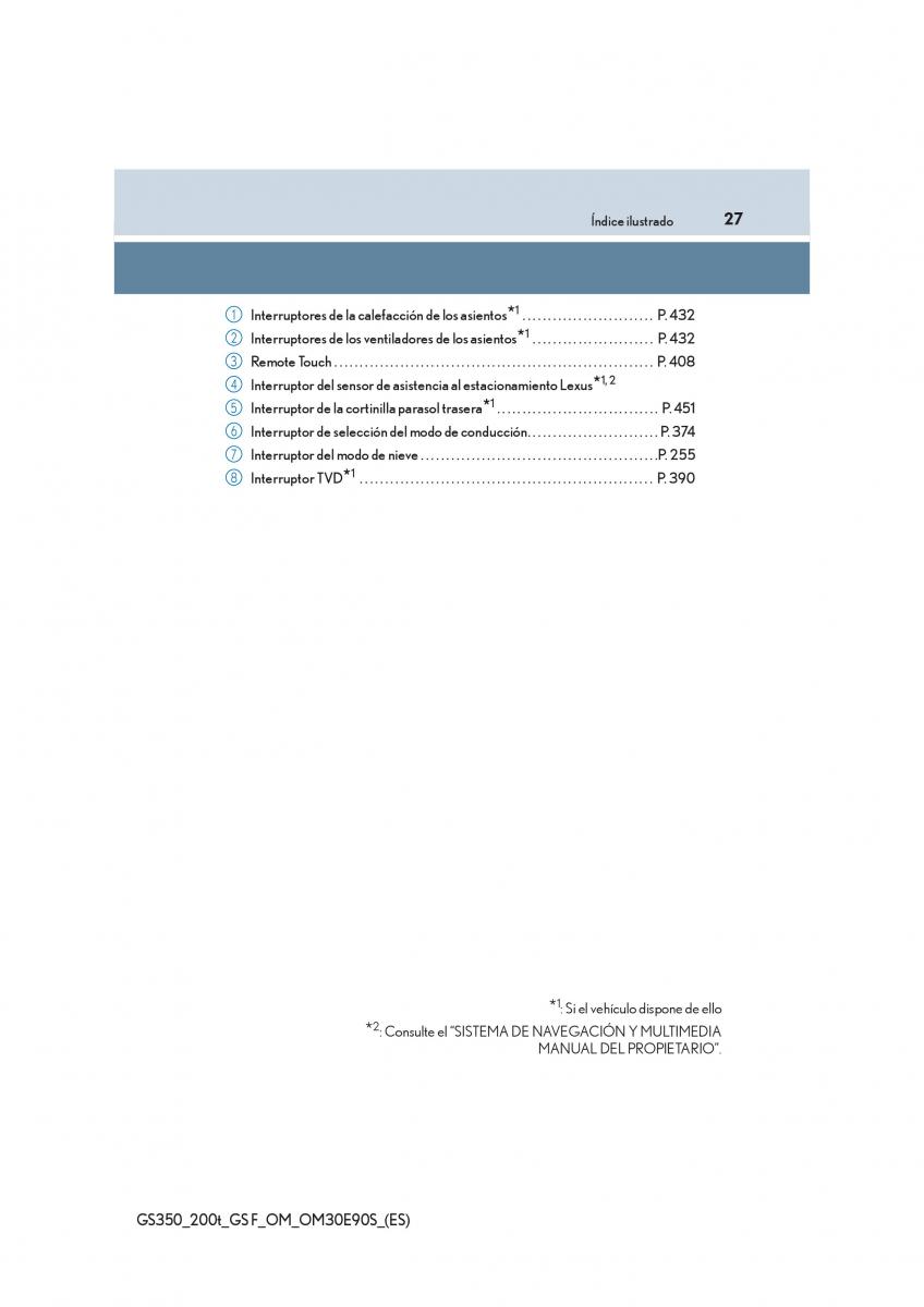 Lexus GS F IV 4 manual del propietario / page 27