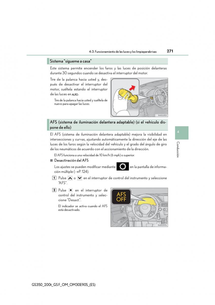 Lexus GS F IV 4 manual del propietario / page 271