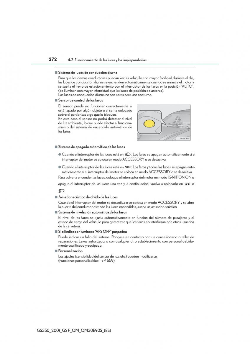 Lexus GS F IV 4 manual del propietario / page 272