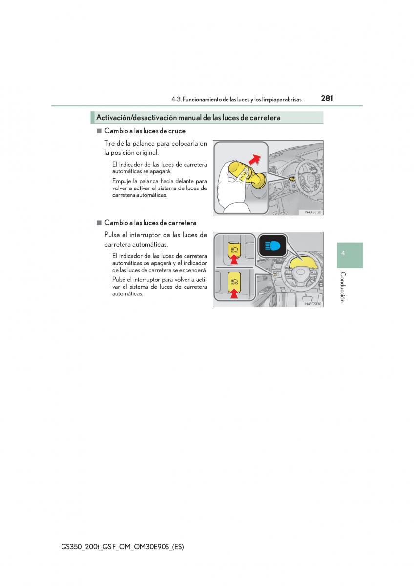 Lexus GS F IV 4 manual del propietario / page 281