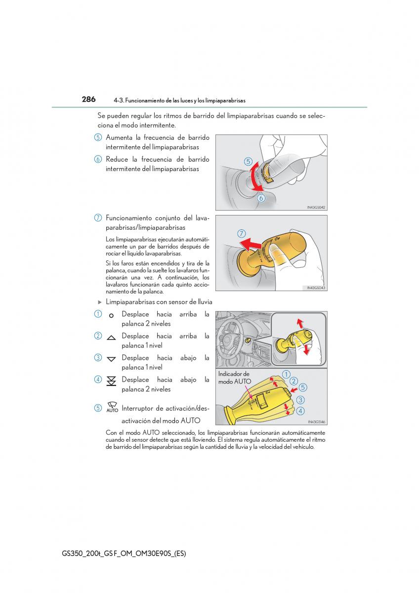 Lexus GS F IV 4 manual del propietario / page 286