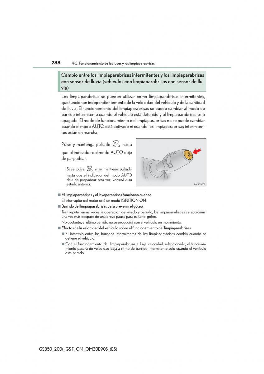 Lexus GS F IV 4 manual del propietario / page 288