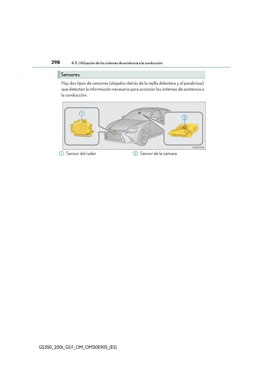 Lexus GS F IV 4 manual del propietario / page 298