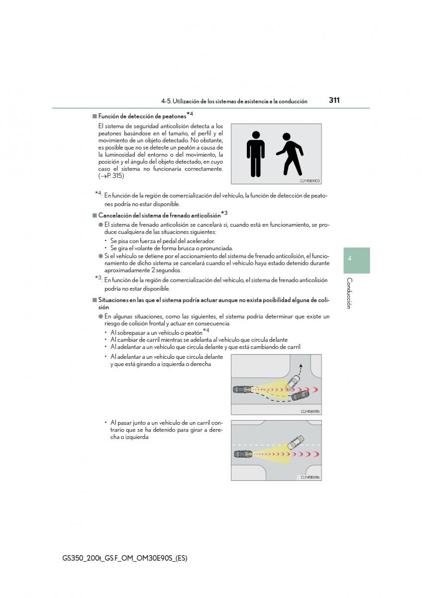 Lexus GS F IV 4 manual del propietario / page 311