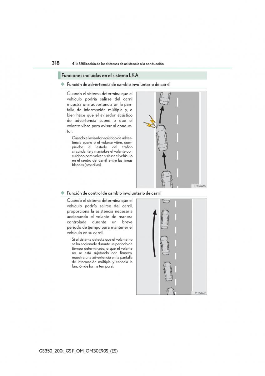 Lexus GS F IV 4 manual del propietario / page 318