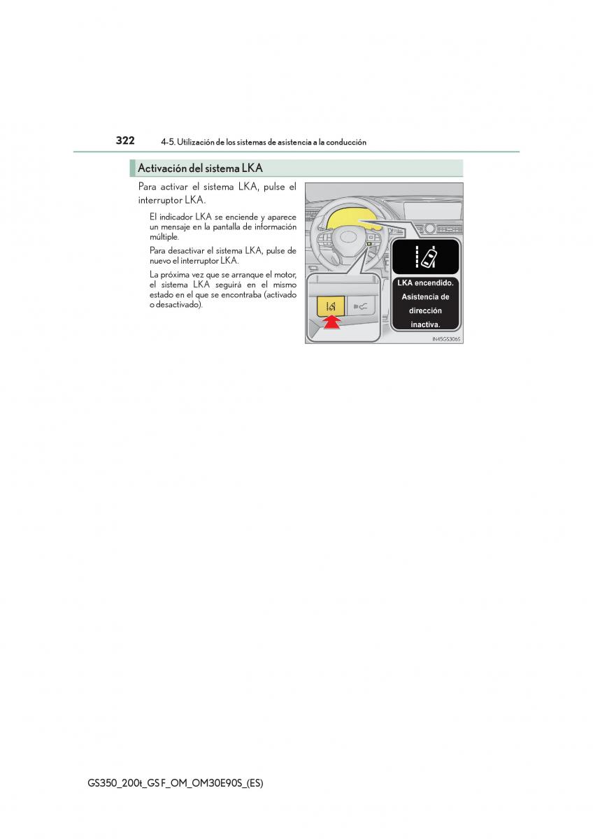 Lexus GS F IV 4 manual del propietario / page 322