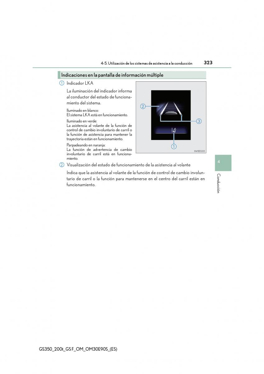 Lexus GS F IV 4 manual del propietario / page 323