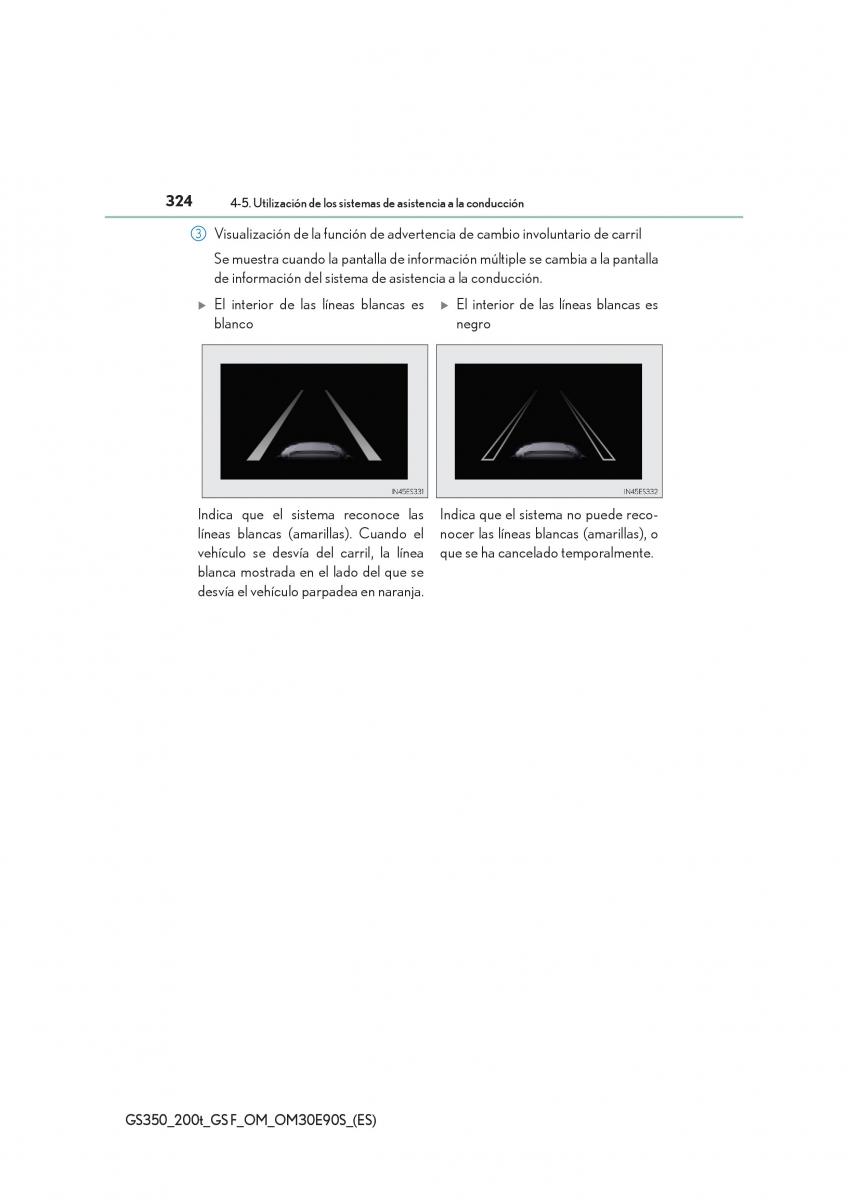 Lexus GS F IV 4 manual del propietario / page 324