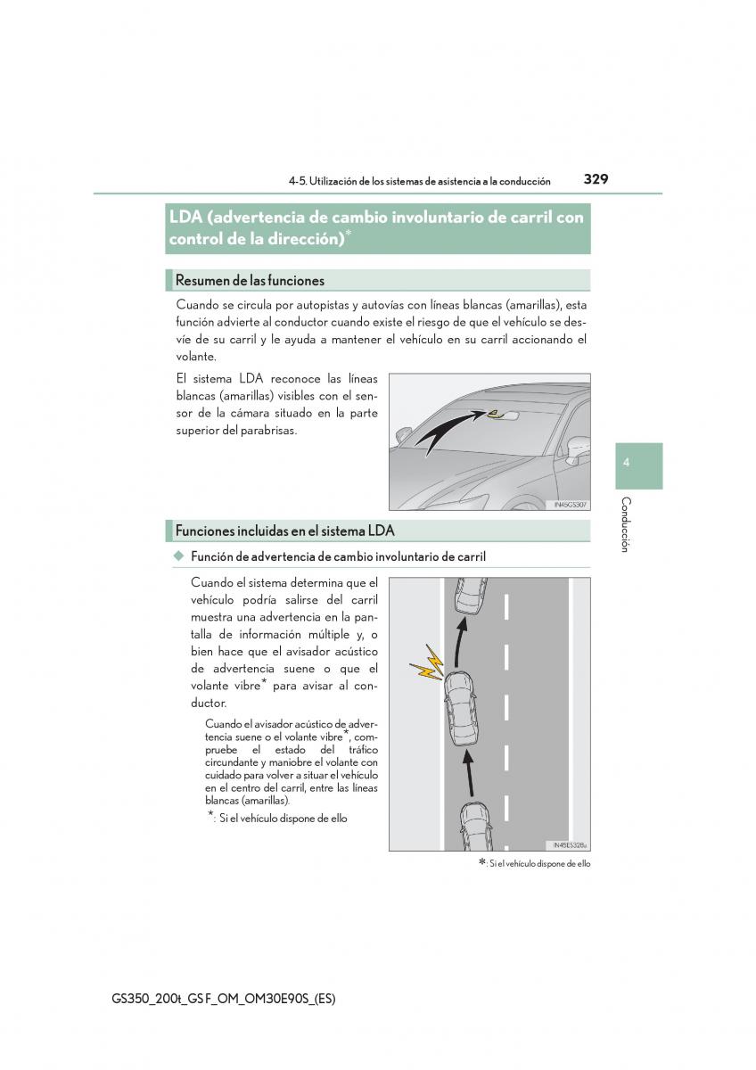 Lexus GS F IV 4 manual del propietario / page 329