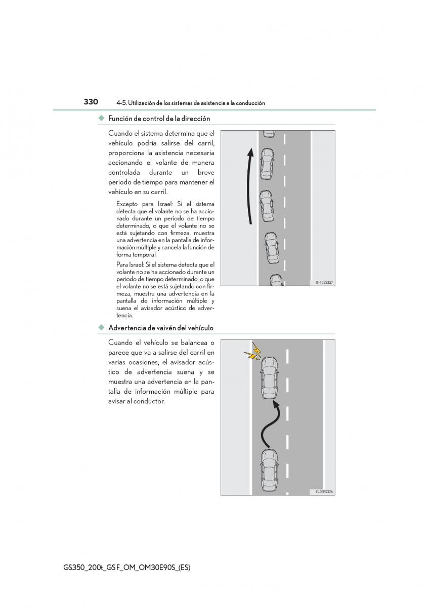 Lexus GS F IV 4 manual del propietario / page 330