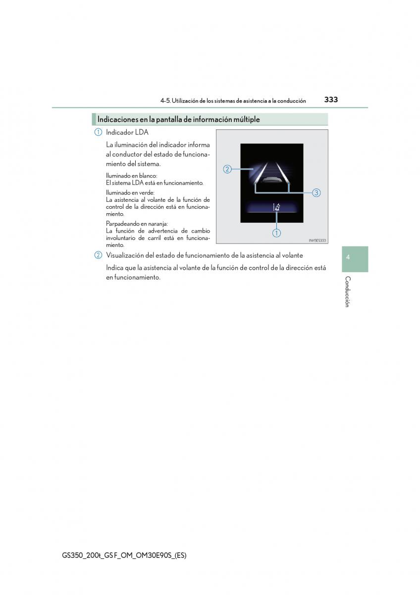 Lexus GS F IV 4 manual del propietario / page 333