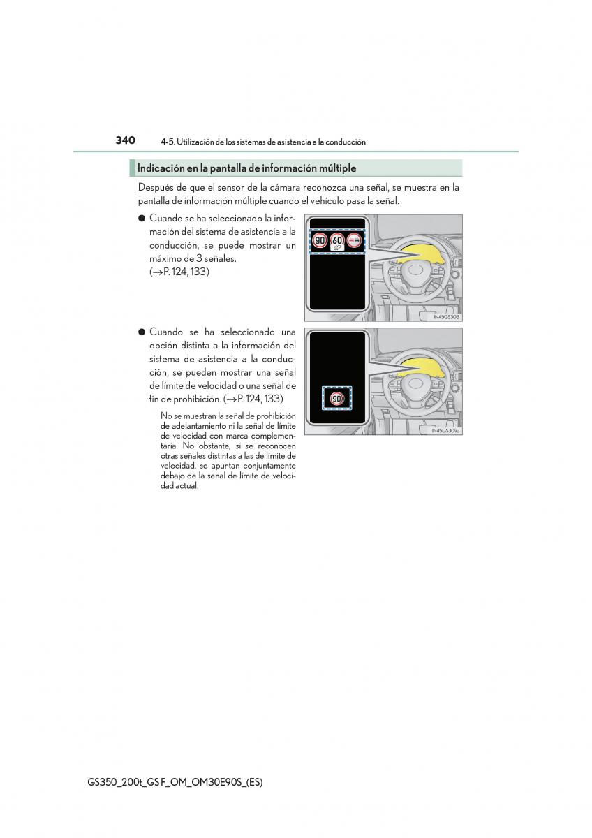 Lexus GS F IV 4 manual del propietario / page 340