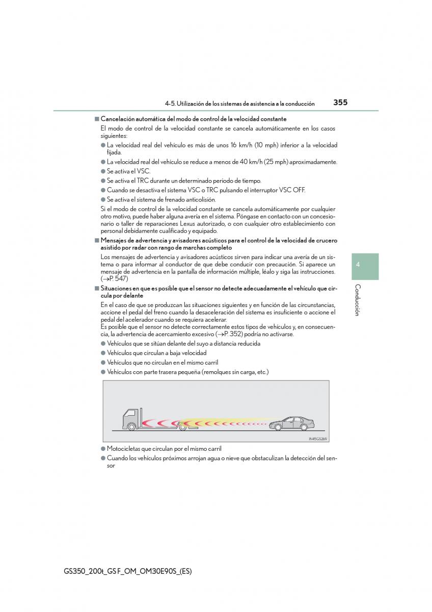 Lexus GS F IV 4 manual del propietario / page 355