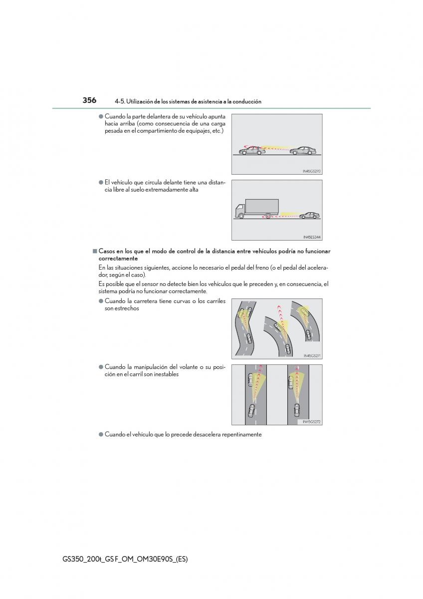 Lexus GS F IV 4 manual del propietario / page 356